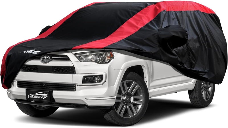 AltoCover Toyota 4Runner Car Cover Waterproof All Weather with Red Strip Design, Custom Fit for Toyota 4 Runner 2003–2025, 4Runner Accessory with Door Zipper & Windproof Straps - Image 1